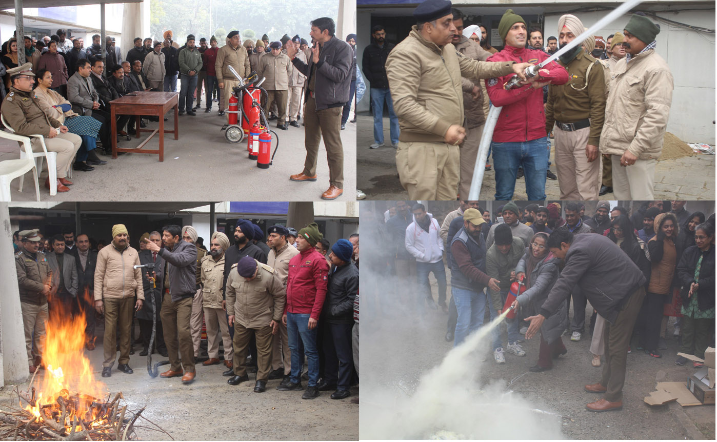 A mock drill on fire safety and awareness was conducted by Security Office of Panjab University, Chandigarh for the employees of the University.